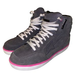 Alpinestars motorcycle shoes J-6 Waterproof Shoes Gray, Pink, White US 7.5